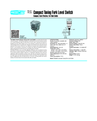 Thumbnail of document Data Sheet - TFLS2 - Compact Tuning Fork Level Switch